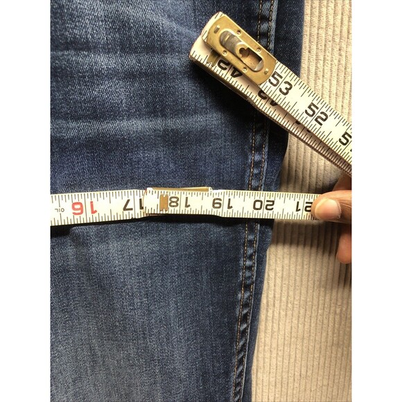 Madewell Denim Jeans Size 35T 10"High Rise Skinny Dark Distressed - Picture 10 of 16